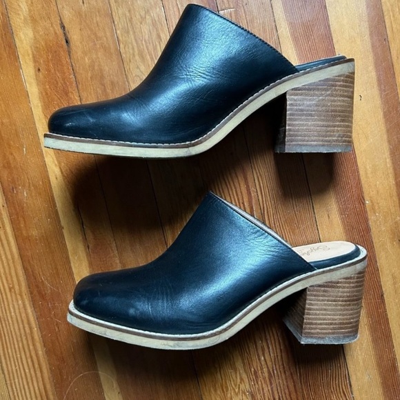 Anthropologie Seychelles Womens Spur of the Moment Mules Black Leather Sz 8 - Picture 5 of 5